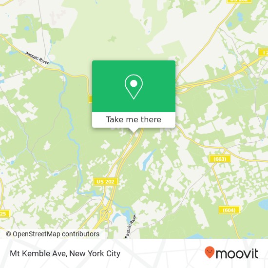 Mapa de Mt Kemble Ave, Morristown, NJ 07960