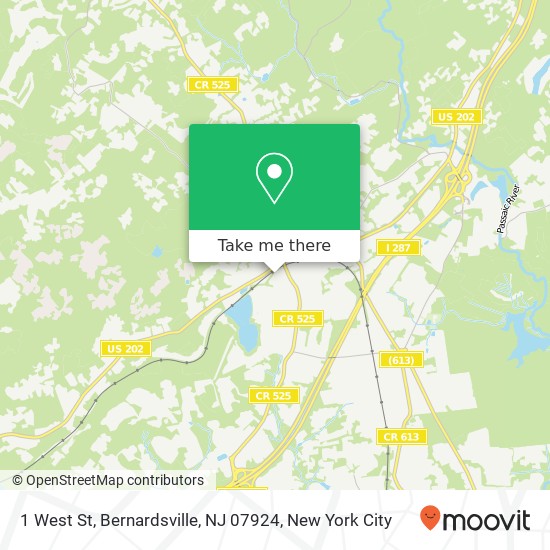 1 West St, Bernardsville, NJ 07924 map