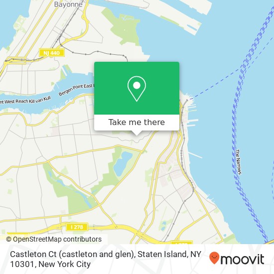 Mapa de Castleton Ct (castleton and glen), Staten Island, NY 10301