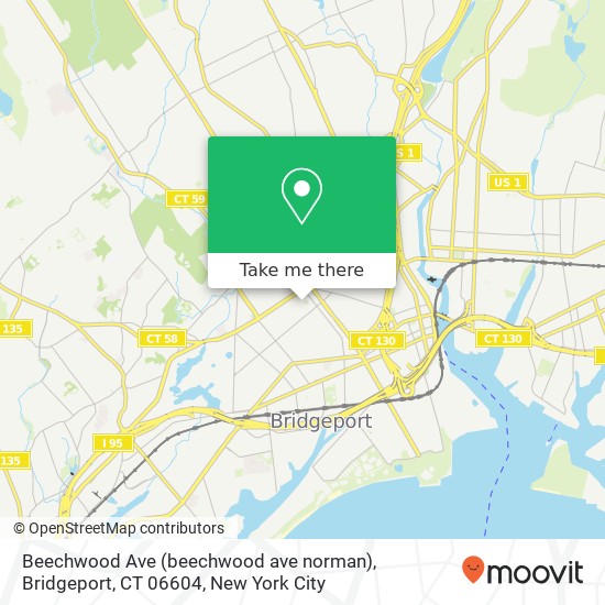 Beechwood Ave (beechwood ave norman), Bridgeport, CT 06604 map