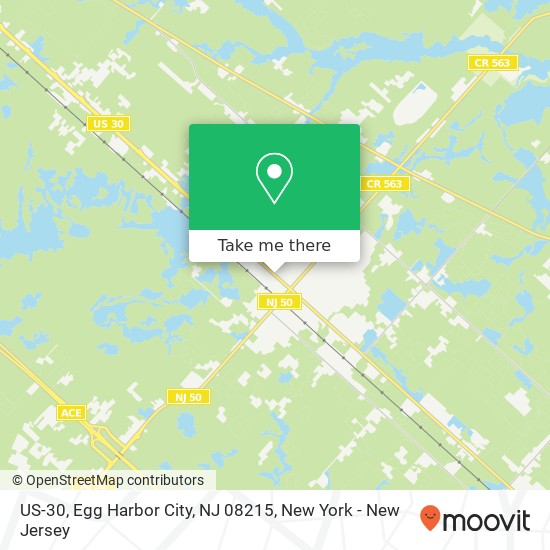 Mapa de US-30, Egg Harbor City, NJ 08215