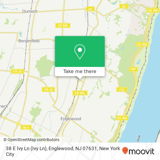 Mapa de 38 E Ivy Ln (Ivy Ln), Englewood, NJ 07631