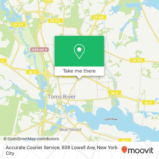 Accurate Courier Service, 808 Lowell Ave map