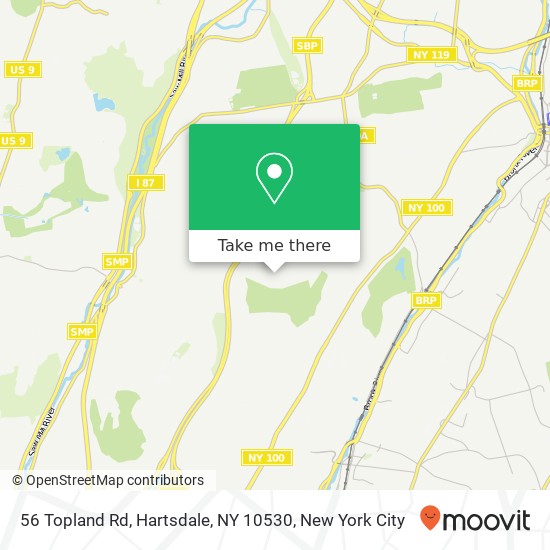 Mapa de 56 Topland Rd, Hartsdale, NY 10530