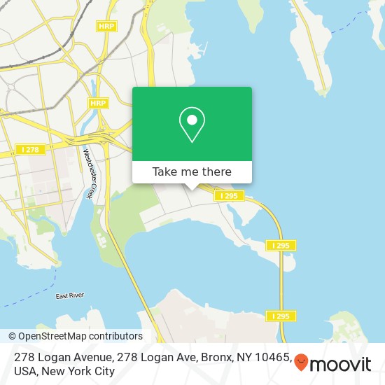 278 Logan Avenue, 278 Logan Ave, Bronx, NY 10465, USA map