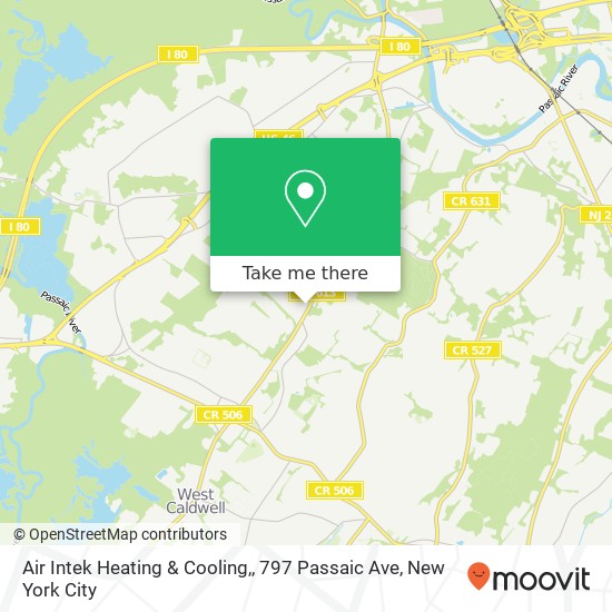 Mapa de Air Intek Heating & Cooling,, 797 Passaic Ave