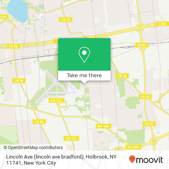 Mapa de Lincoln Ave (lincoln ave bradford), Holbrook, NY 11741