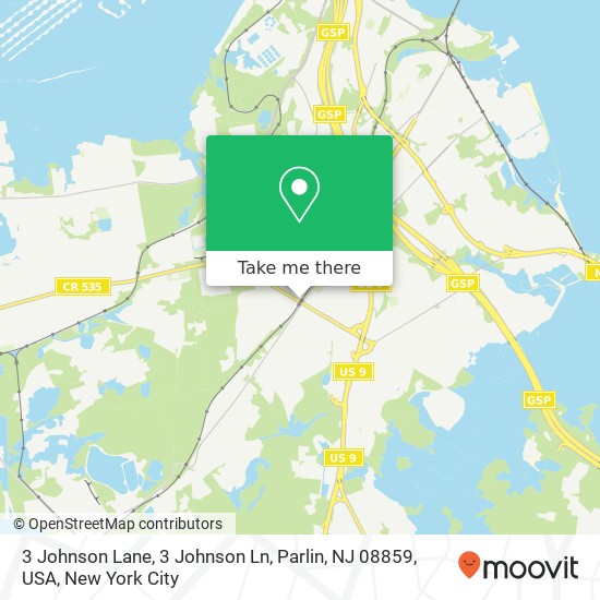 Mapa de 3 Johnson Lane, 3 Johnson Ln, Parlin, NJ 08859, USA