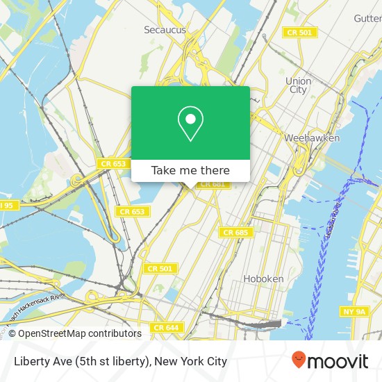 Liberty Ave (5th st liberty), Jersey City, NJ 07307 map