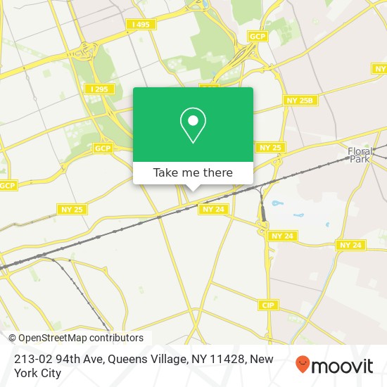 Mapa de 213-02 94th Ave, Queens Village, NY 11428