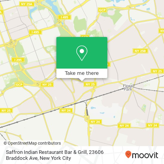 Mapa de Saffron Indian Restaurant Bar & Grill, 23606 Braddock Ave