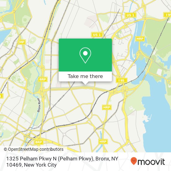 Mapa de 1325 Pelham Pkwy N (Pelham Pkwy), Bronx, NY 10469