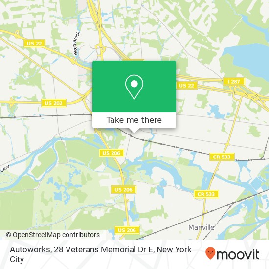 Mapa de Autoworks, 28 Veterans Memorial Dr E