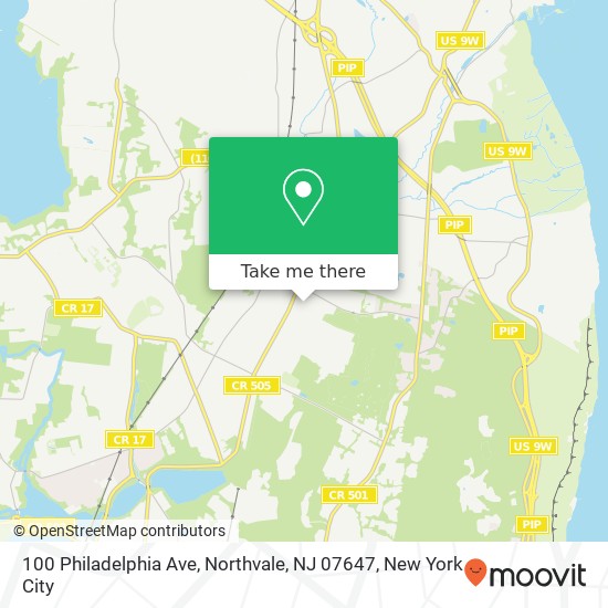 Mapa de 100 Philadelphia Ave, Northvale, NJ 07647