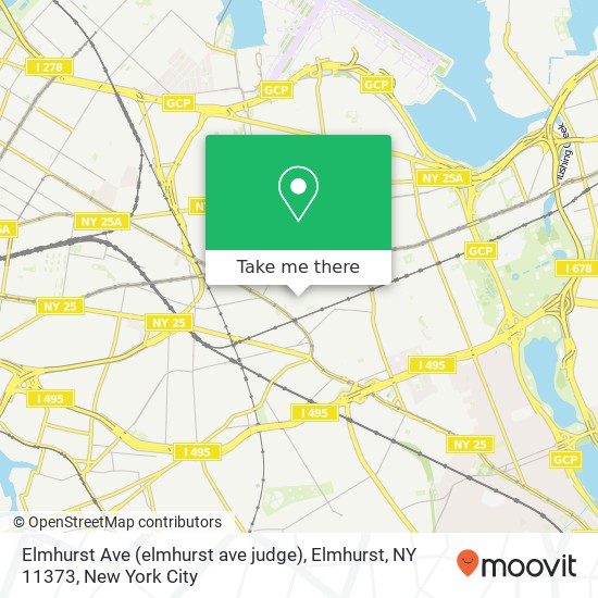 Mapa de Elmhurst Ave (elmhurst ave judge), Elmhurst, NY 11373