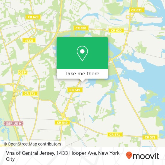 Mapa de Vna of Central Jersey, 1433 Hooper Ave