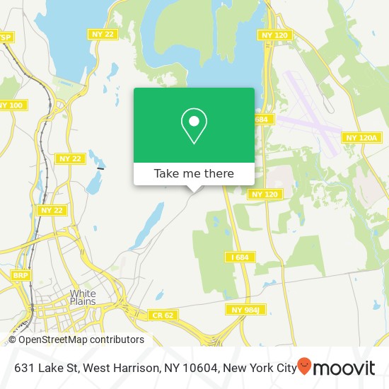 Mapa de 631 Lake St, West Harrison, NY 10604