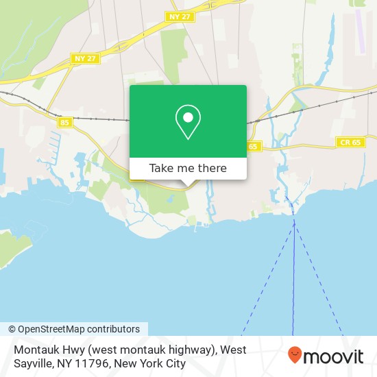 Montauk Hwy (west montauk highway), West Sayville, NY 11796 map