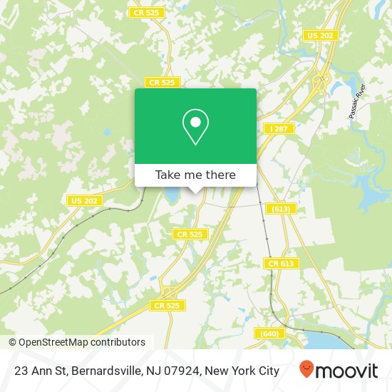 Mapa de 23 Ann St, Bernardsville, NJ 07924