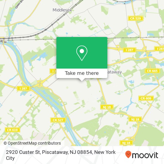 2920 Custer St, Piscataway, NJ 08854 map