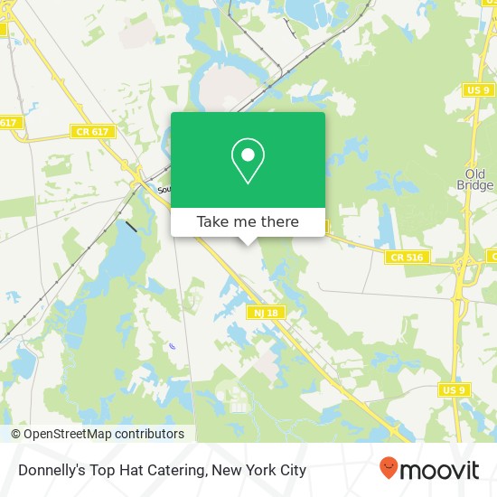 Mapa de Donnelly's Top Hat Catering