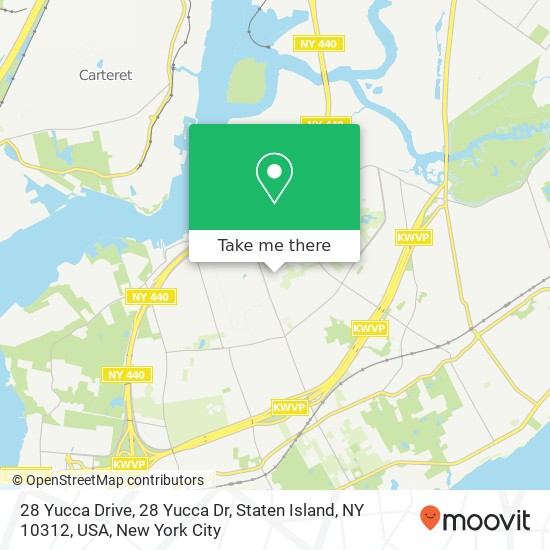 Mapa de 28 Yucca Drive, 28 Yucca Dr, Staten Island, NY 10312, USA