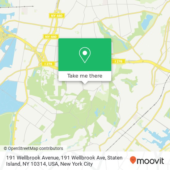 191 Wellbrook Avenue, 191 Wellbrook Ave, Staten Island, NY 10314, USA map