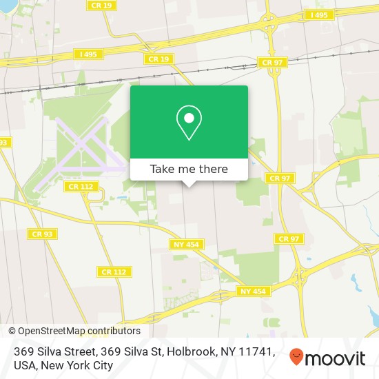 Mapa de 369 Silva Street, 369 Silva St, Holbrook, NY 11741, USA