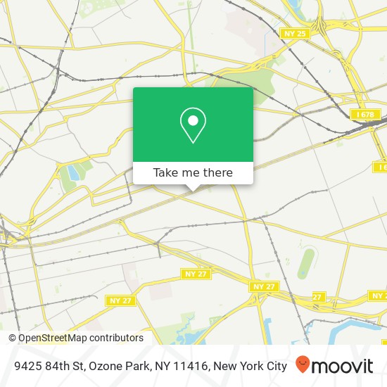 Mapa de 9425 84th St, Ozone Park, NY 11416