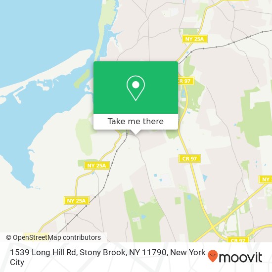 Mapa de 1539 Long Hill Rd, Stony Brook, NY 11790
