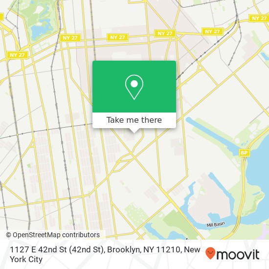 1127 E 42nd St (42nd St), Brooklyn, NY 11210 map