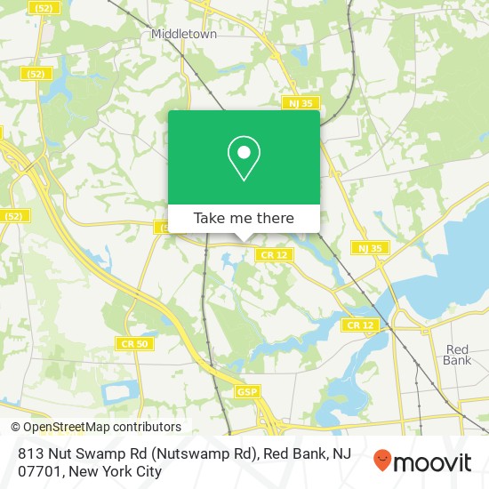 813 Nut Swamp Rd (Nutswamp Rd), Red Bank, NJ 07701 map
