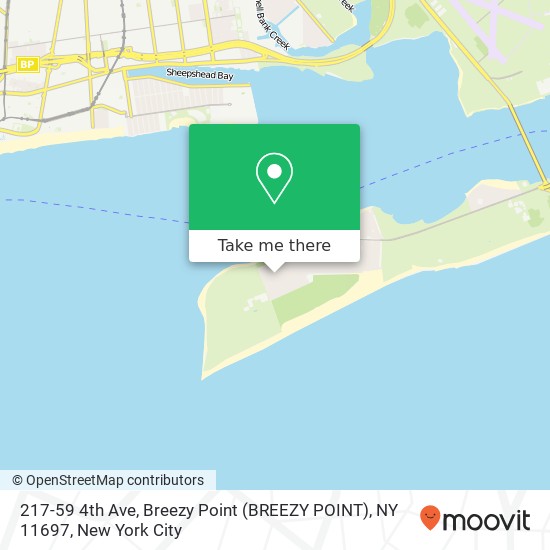 Mapa de 217-59 4th Ave, Breezy Point (BREEZY POINT), NY 11697