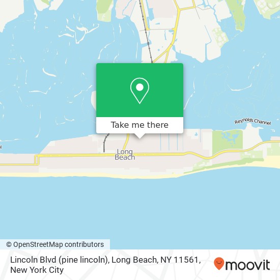 Mapa de Lincoln Blvd (pine lincoln), Long Beach, NY 11561