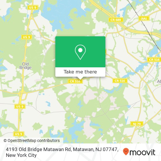 Mapa de 4193 Old Bridge Matawan Rd, Matawan, NJ 07747