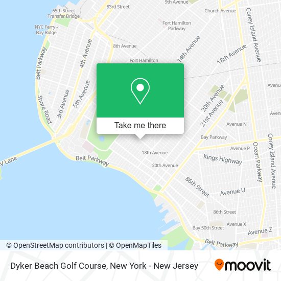 Dyker Beach Golf Course map