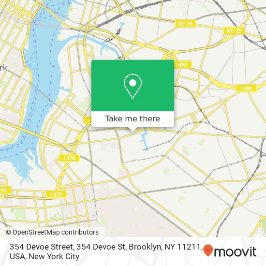 354 Devoe Street, 354 Devoe St, Brooklyn, NY 11211, USA map