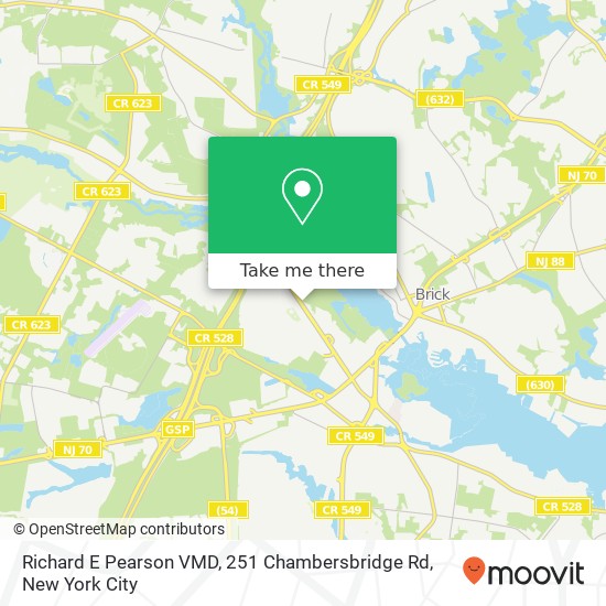 Mapa de Richard E Pearson VMD, 251 Chambersbridge Rd