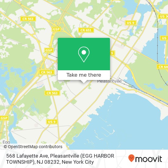 568 Lafayette Ave, Pleasantville (EGG HARBOR TOWNSHIP), NJ 08232 map