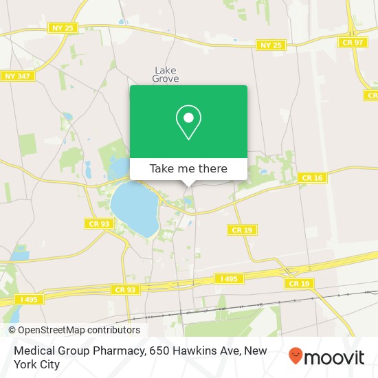 Mapa de Medical Group Pharmacy, 650 Hawkins Ave