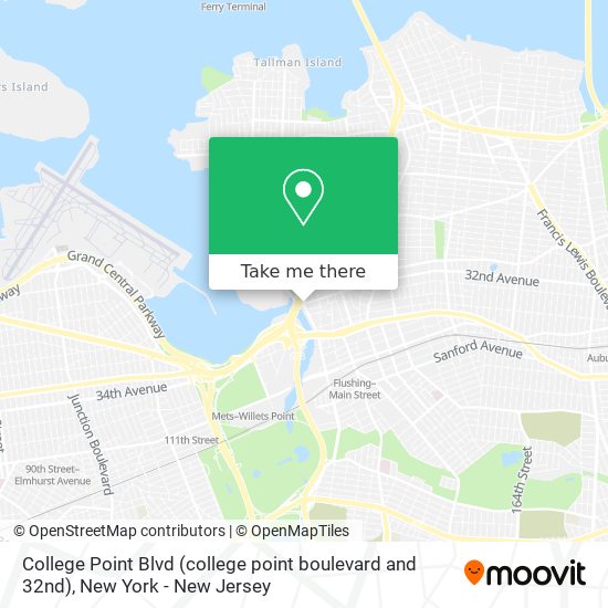 College Point Blvd (college point boulevard and 32nd) map