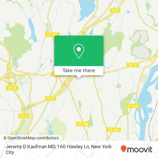 Mapa de Jeremy D Kaufman MD, 160 Hawley Ln