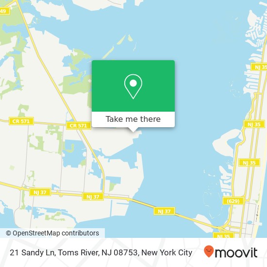 21 Sandy Ln, Toms River, NJ 08753 map