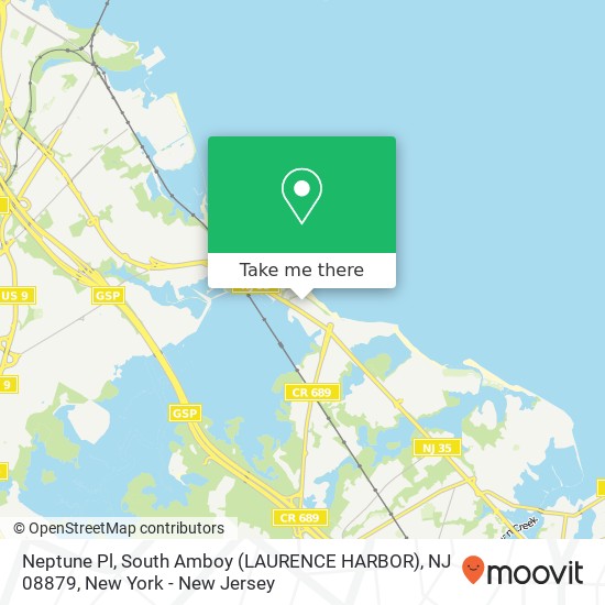 Neptune Pl, South Amboy (LAURENCE HARBOR), NJ 08879 map