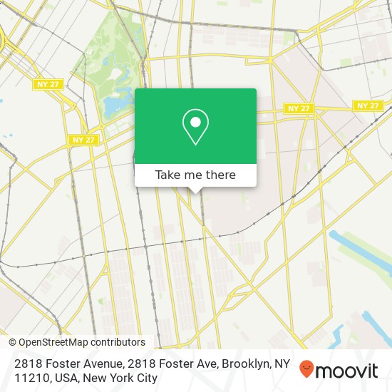 2818 Foster Avenue, 2818 Foster Ave, Brooklyn, NY 11210, USA map