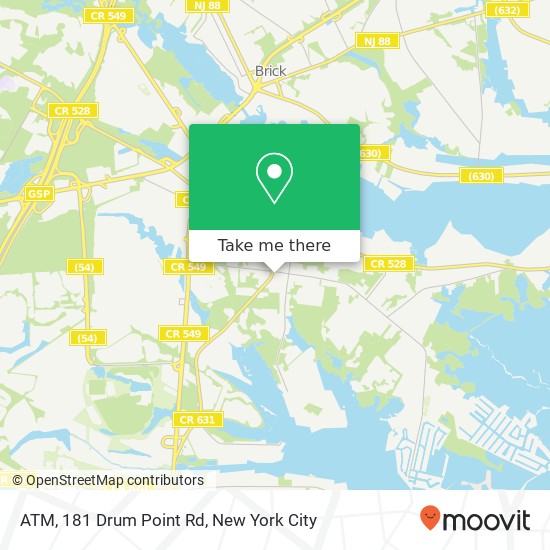 Mapa de ATM, 181 Drum Point Rd