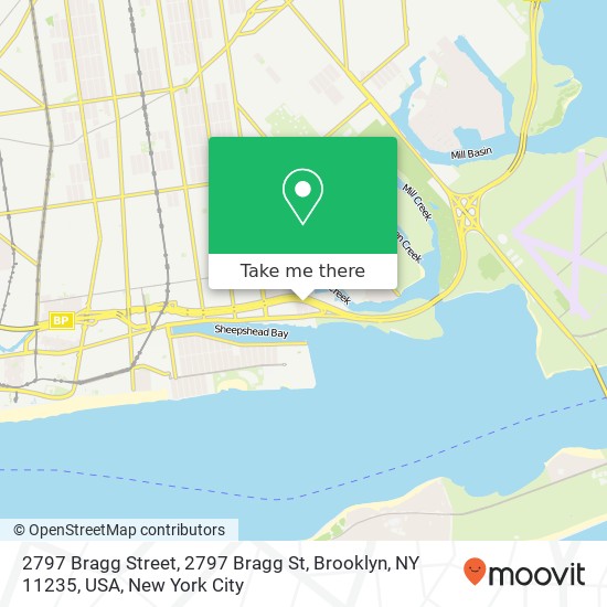2797 Bragg Street, 2797 Bragg St, Brooklyn, NY 11235, USA map