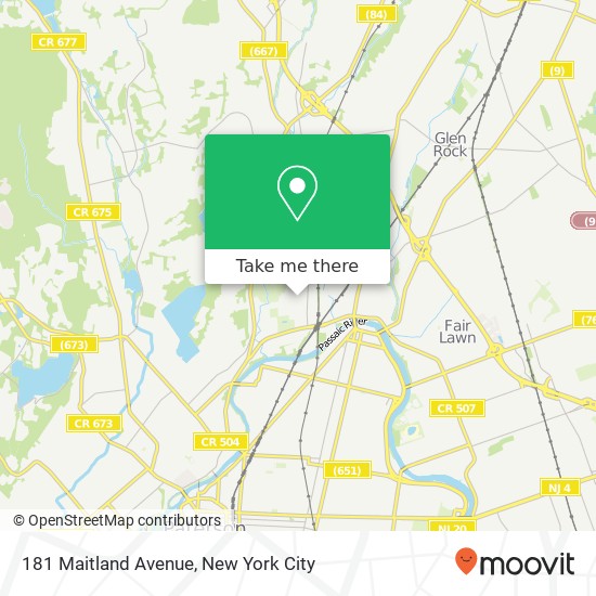 181 Maitland Avenue, 181 Maitland Ave, Paterson, NJ 07502, USA map