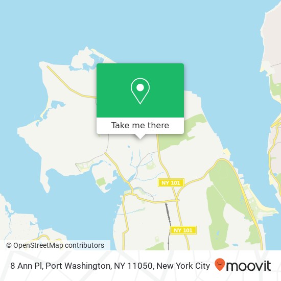 Mapa de 8 Ann Pl, Port Washington, NY 11050