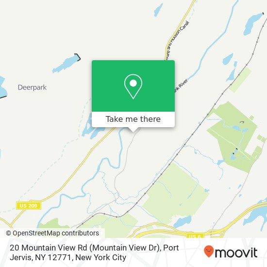 20 Mountain View Rd (Mountain View Dr), Port Jervis, NY 12771 map